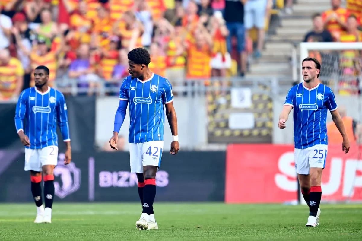 Jugadores del Rangers en el partido