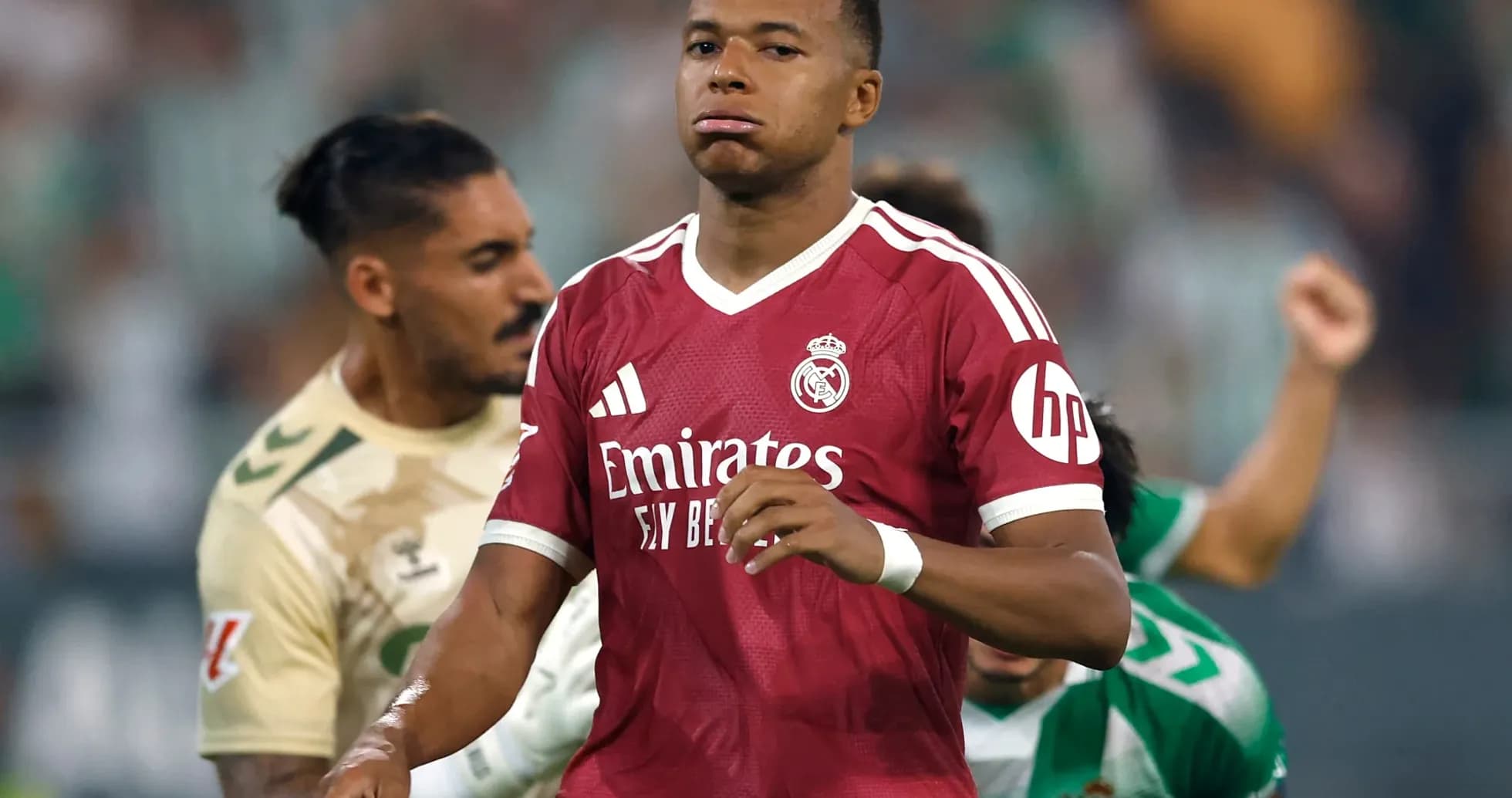 Jugador de Real Madrid durante el partido