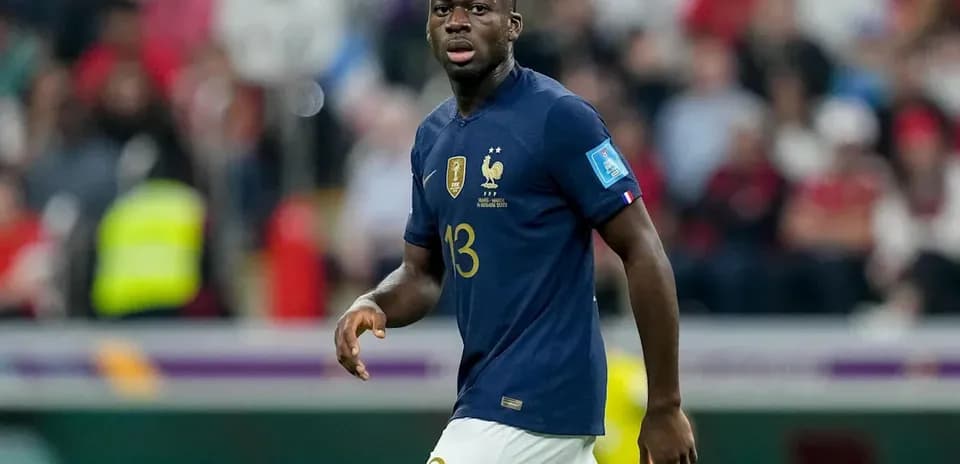 Jugador de Francia en el partido de la Copa del Mundo