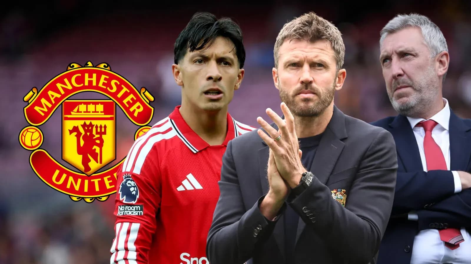 Jugadores y entrenadores de Manchester United en acción