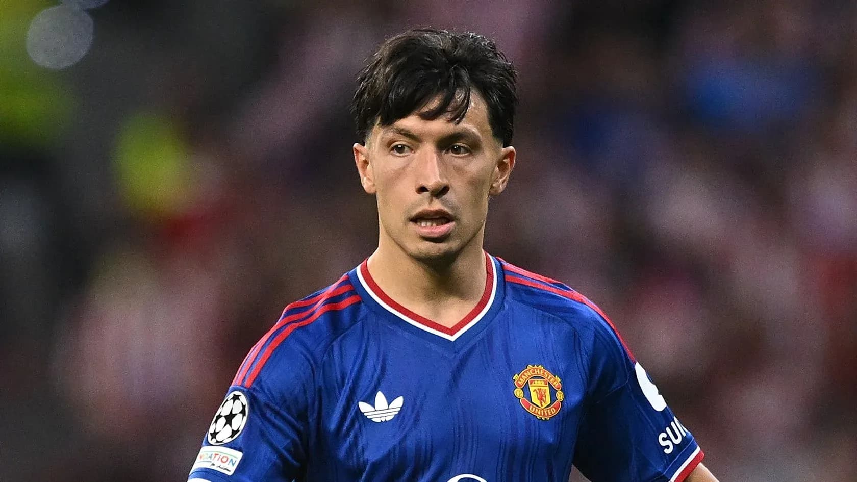 Jugador de Manchester United en acción durante partido