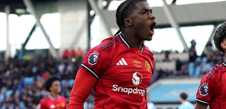 Jugador de Manchester United celebrando un gol