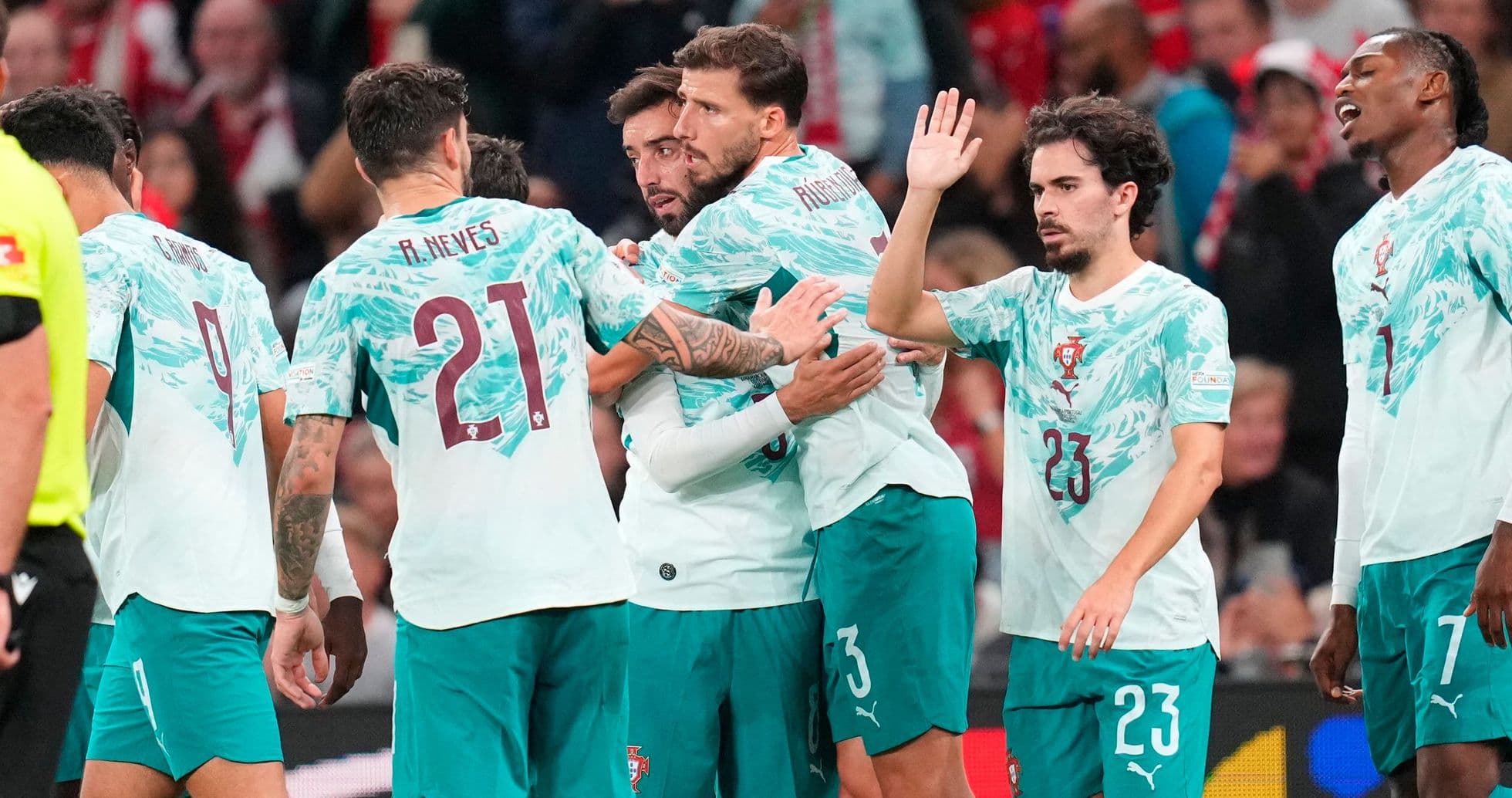 Calificaciones de jugadores de Portugal vs Dinamarca: Bruno Fernandes destaca en victoria contundente