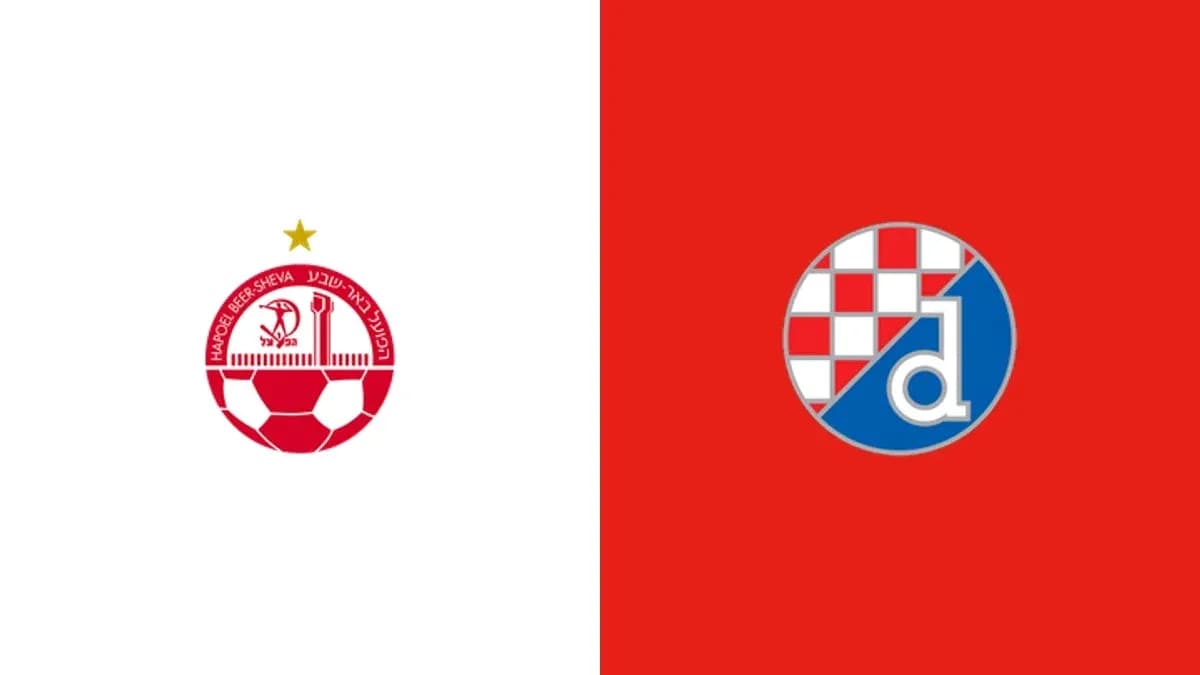 Escudos de equipos de fútbol Hapoel Be'er Sheva y Dinamo Zagreb Escudos de equipos de fútbol Hapoel Be'er Sheva y Dinamo Zagreb
