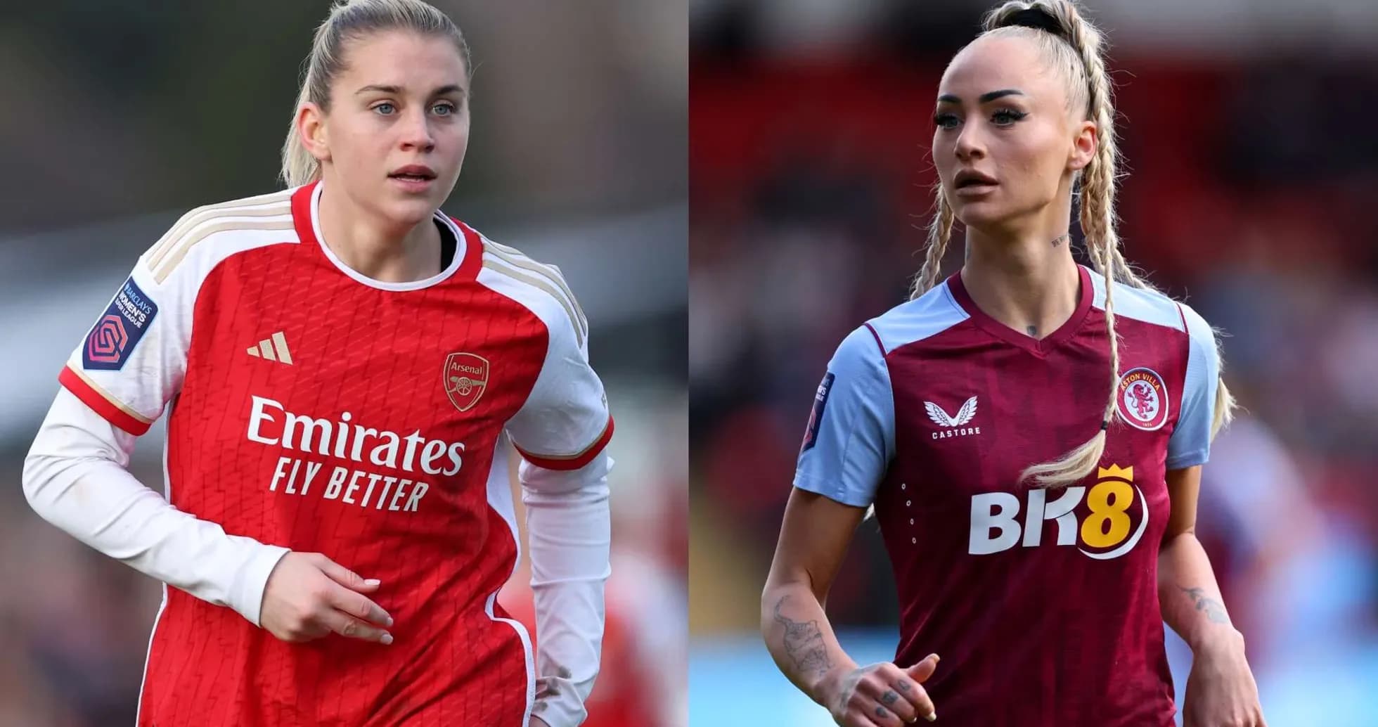 Jugadoras de Arsenal y Aston Villa en el partido Jugadoras de Arsenal y Aston Villa en el partido