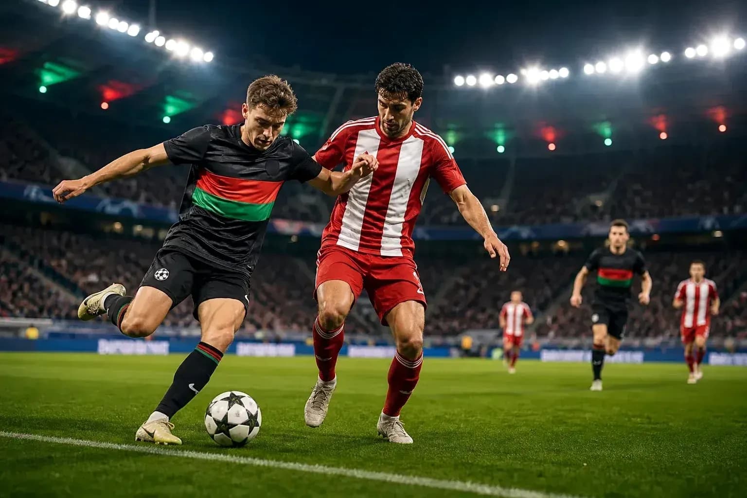 Jugador de NEC Nijmegen compitiendo por el balón Jugador de NEC Nijmegen compitiendo por el balón