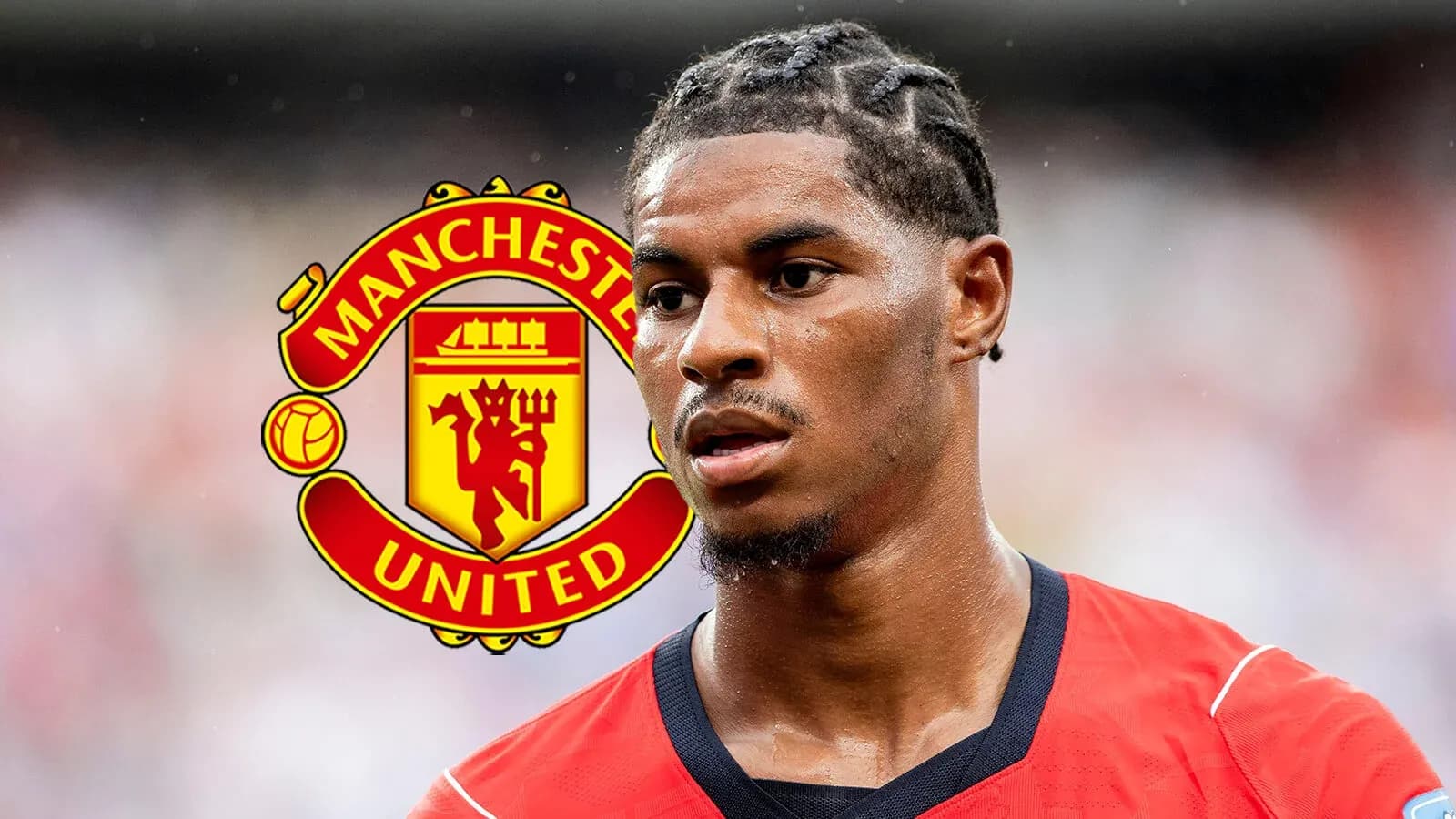 Jugador de Manchester United en primer plano Jugador de Manchester United en primer plano