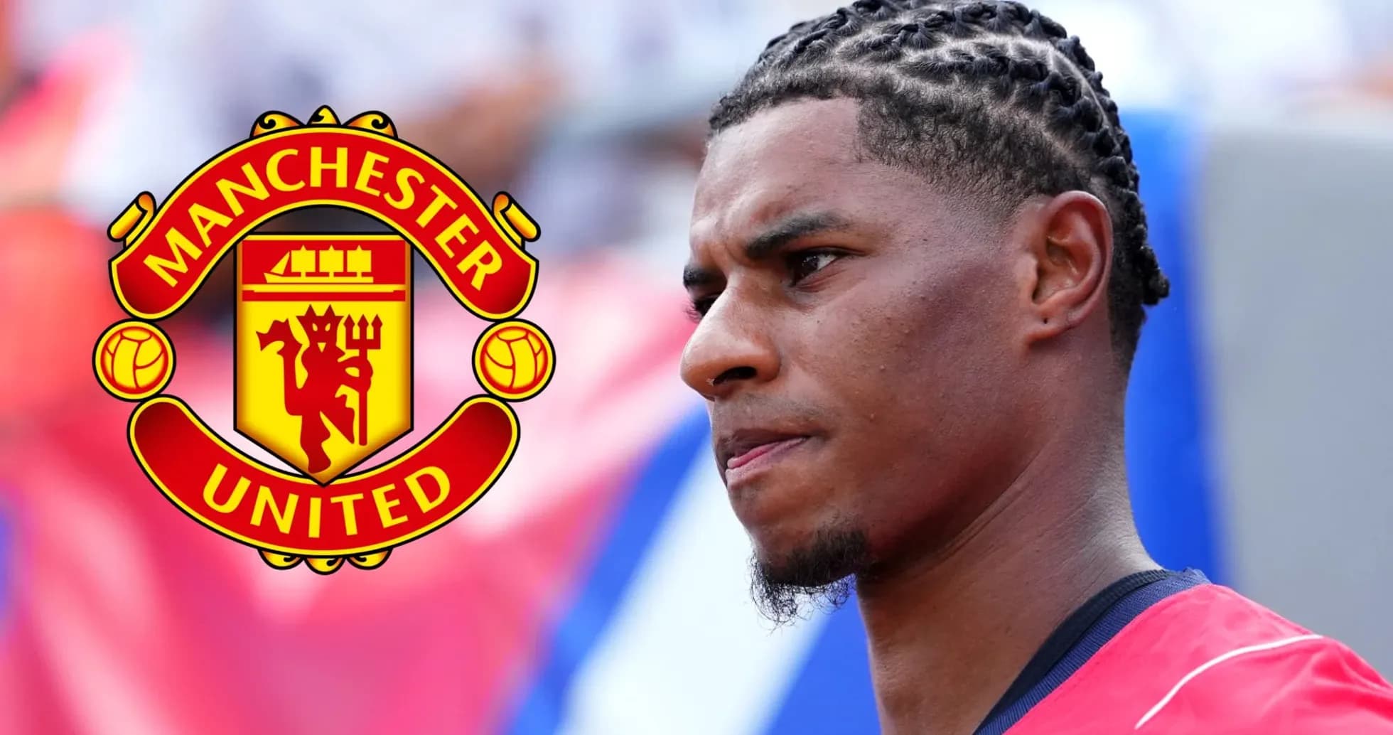 Jugador de Manchester United en el campo Jugador de Manchester United en el campo