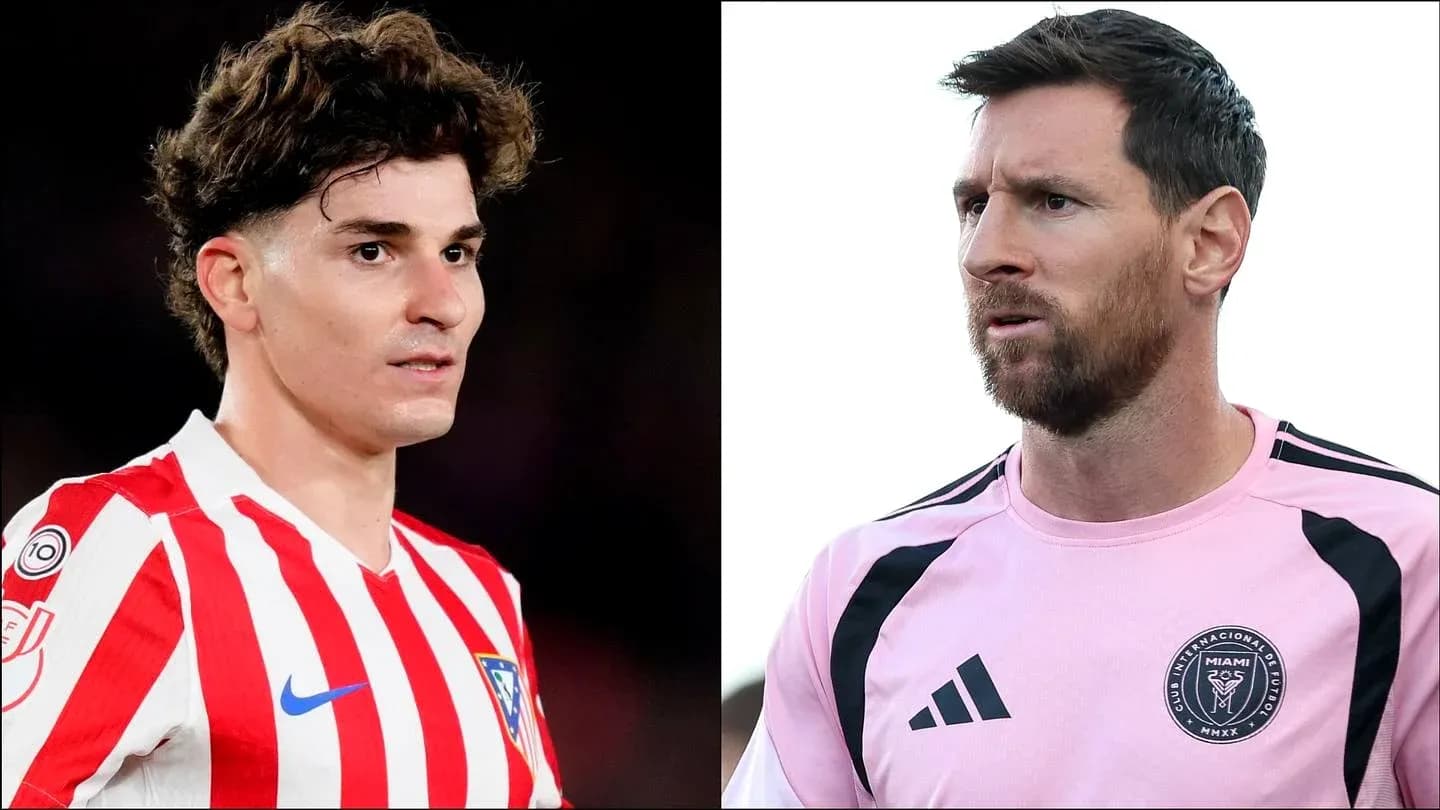 Jugadores de fútbol en uniforme, cara a cara Jugadores de fútbol en uniforme, cara a cara