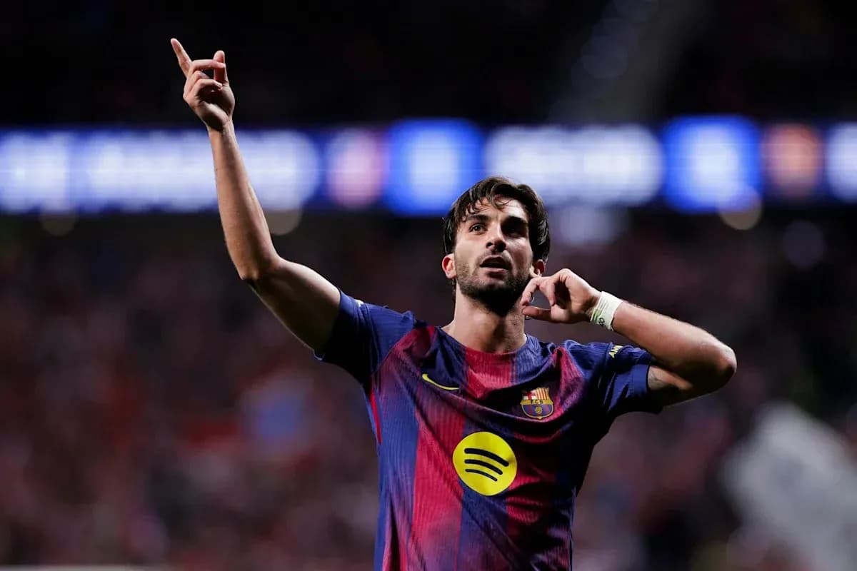 Jugador del Barcelona celebrando un gol en el estadio Jugador del Barcelona celebrando un gol en el estadio