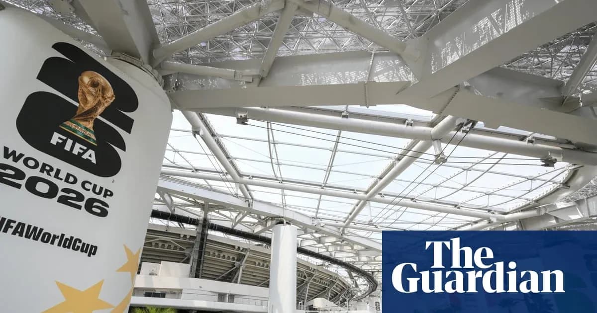 Estructura del estadio con logo de la Copa Mundial 2026 Estructura del estadio con logo de la Copa Mundial 2026