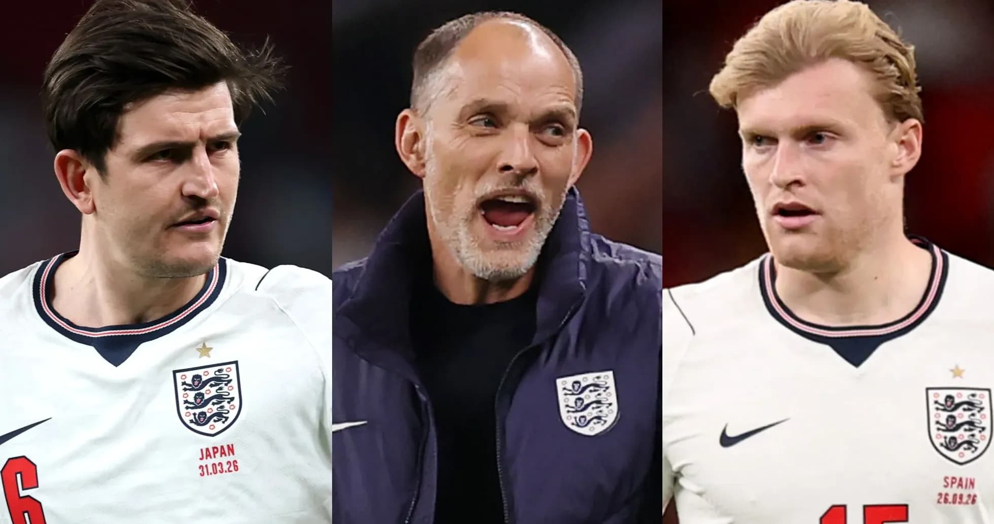 Jugadores y entrenador de Inglaterra en el partido Jugadores y entrenador de Inglaterra en el partido