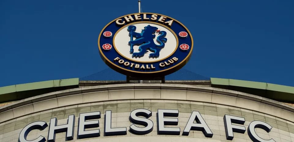 Logotipo del Chelsea Football Club en el estadio Logotipo del Chelsea Football Club en el estadio