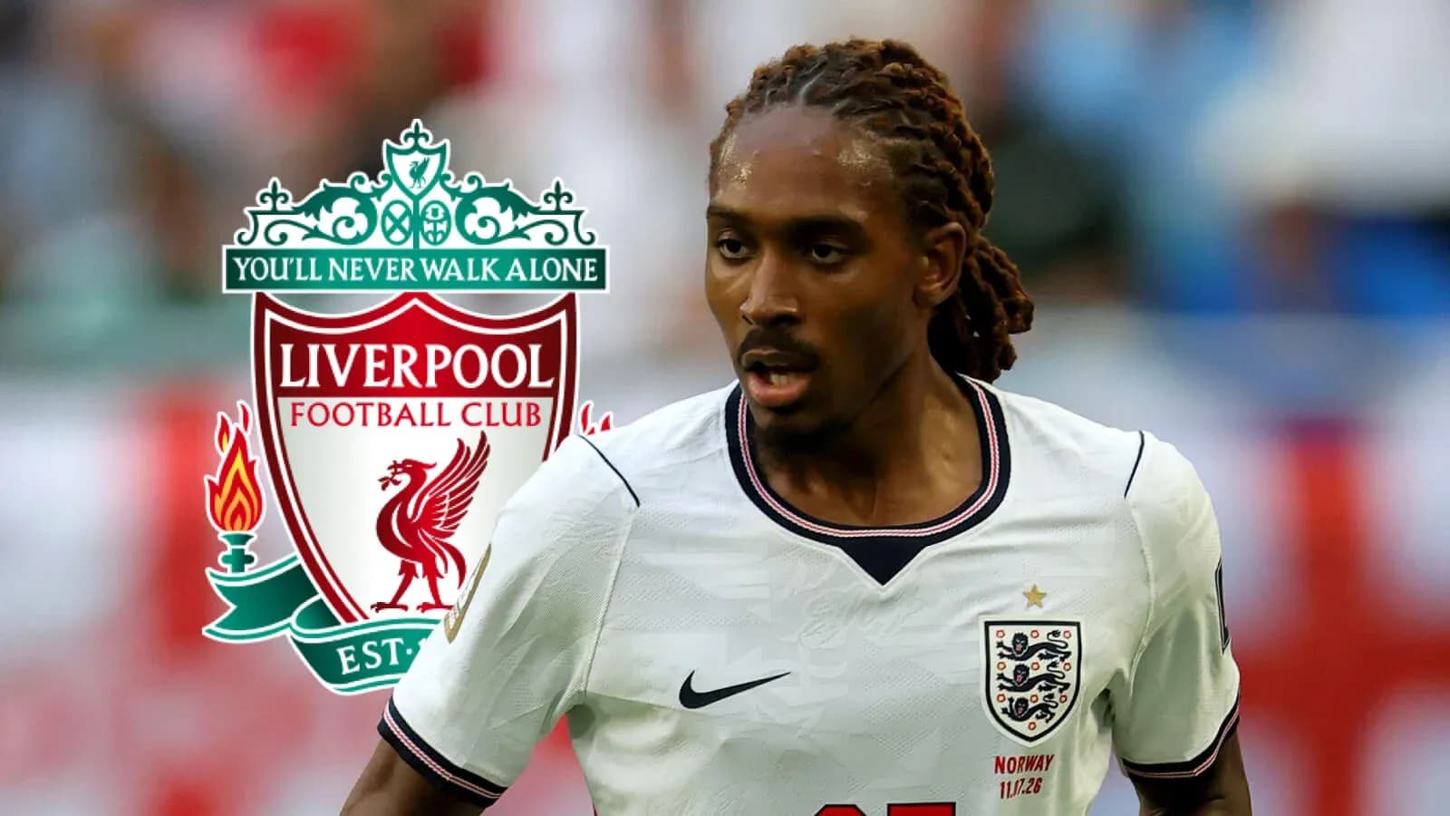 Jugador de Inglaterra corriendo con camiseta blanca Jugador de Inglaterra corriendo con camiseta blanca