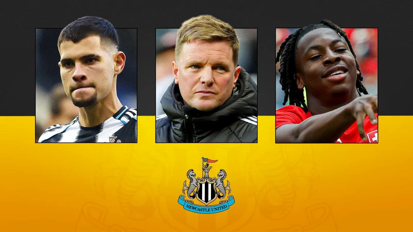 Tres figuras relacionadas con Newcastle United Tres figuras relacionadas con Newcastle United