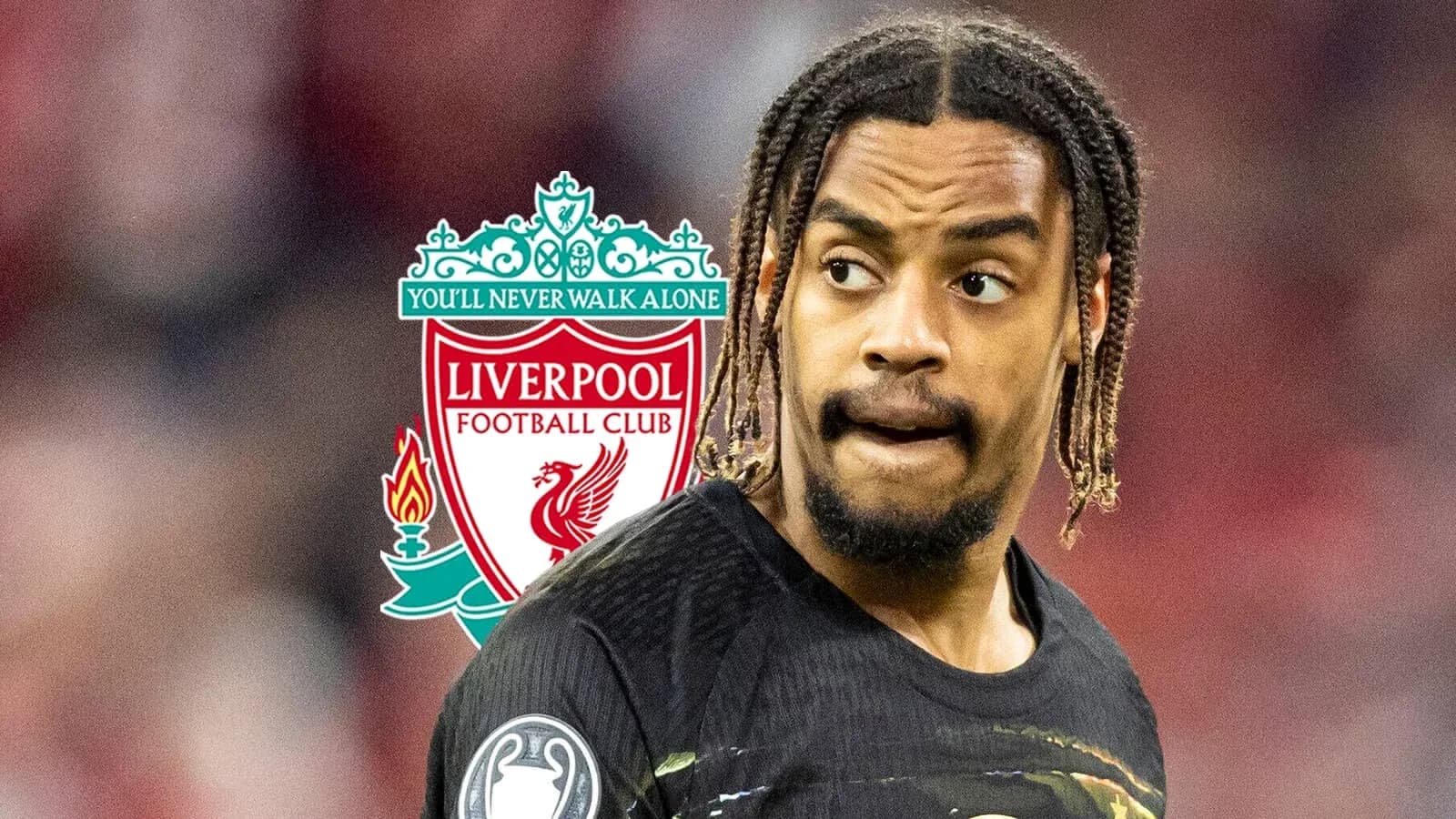 Jugador de Liverpool mirando hacia un lado Jugador de Liverpool mirando hacia un lado