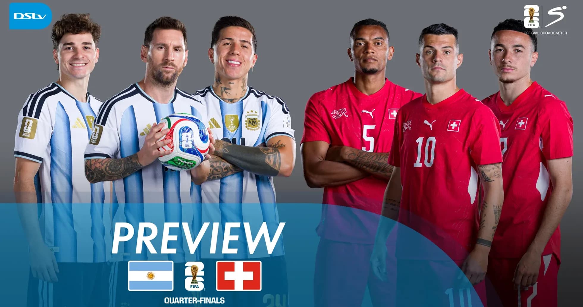 Jugadores de Argentina y Suiza en previa de cuartos Jugadores de Argentina y Suiza en previa de cuartos