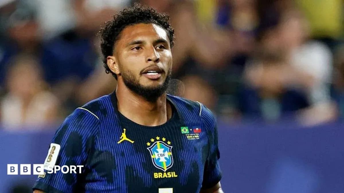 Jugador de Brasil en acción durante un partido Jugador de Brasil en acción durante un partido