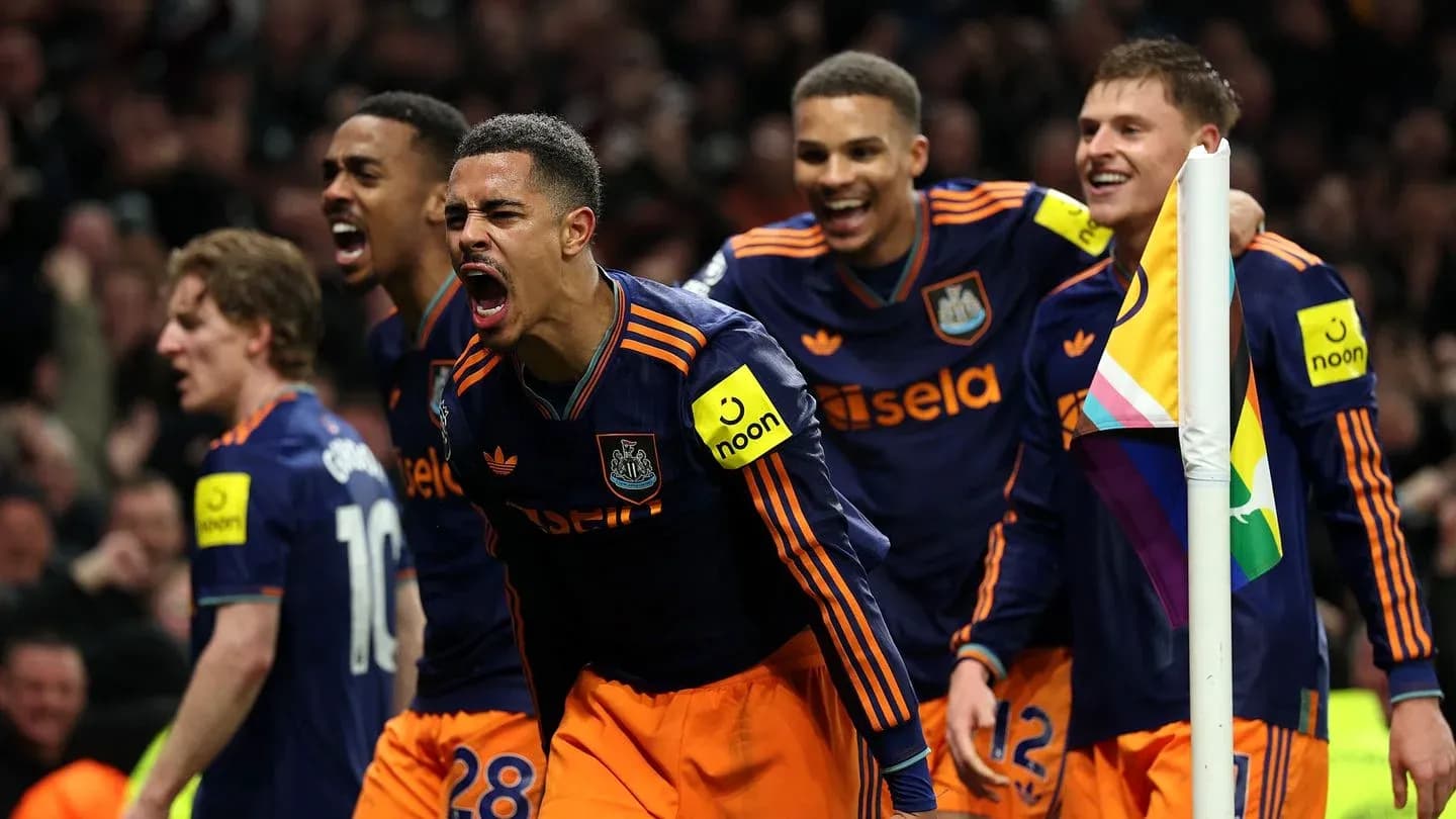 Jugadores del Newcastle celebrando un gol Jugadores del Newcastle celebrando un gol