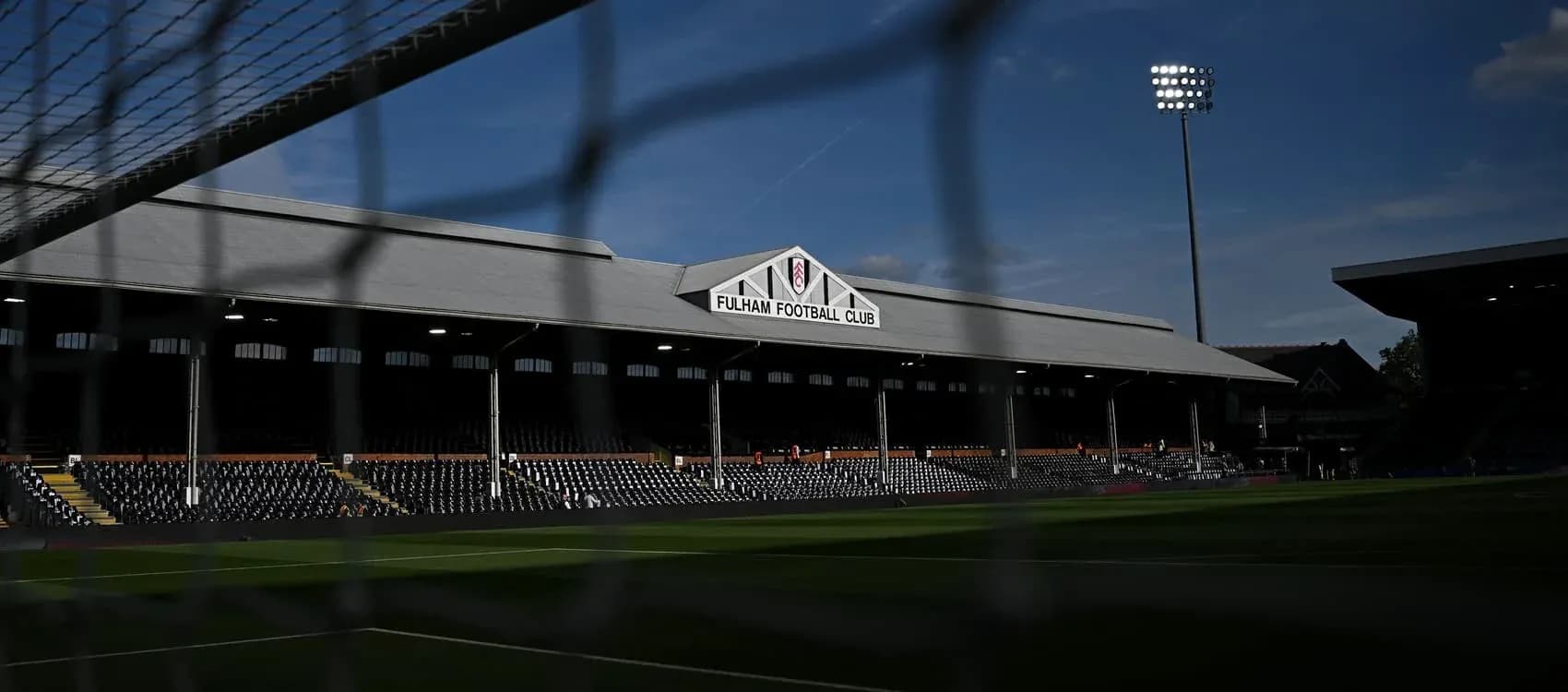 Vista del estadio Fulham Football Club desde la portería Vista del estadio Fulham Football Club desde la portería