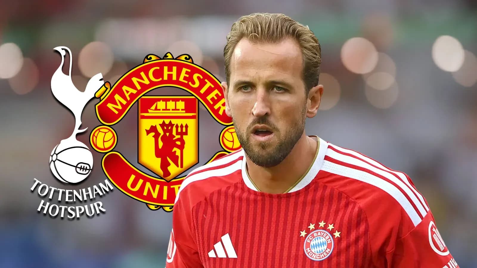 Jugador en uniforme de Bayern Múnich con logos de equipos Jugador en uniforme de Bayern Múnich con logos de equipos