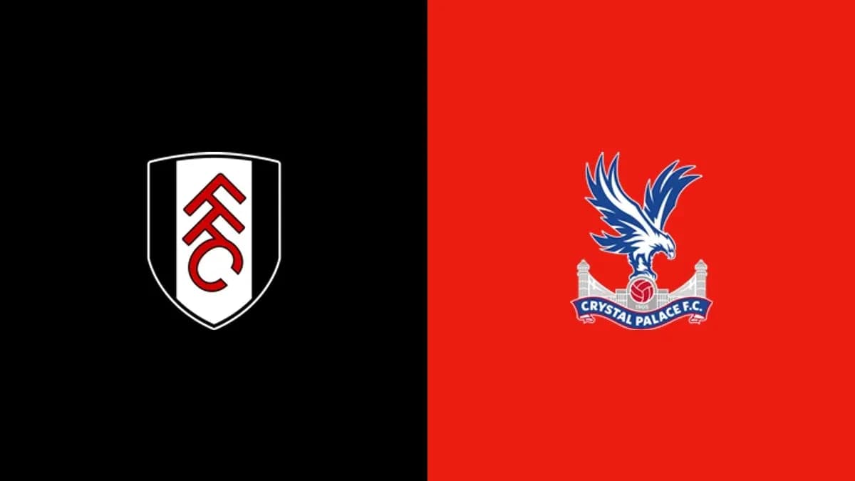 Logos de Fulham y Crystal Palace en fondo contrastante Logos de Fulham y Crystal Palace en fondo contrastante