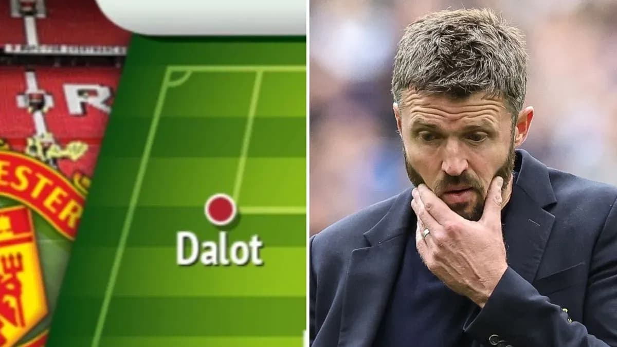 Formación de Manchester United con Dalot en el campo Formación de Manchester United con Dalot en el campo