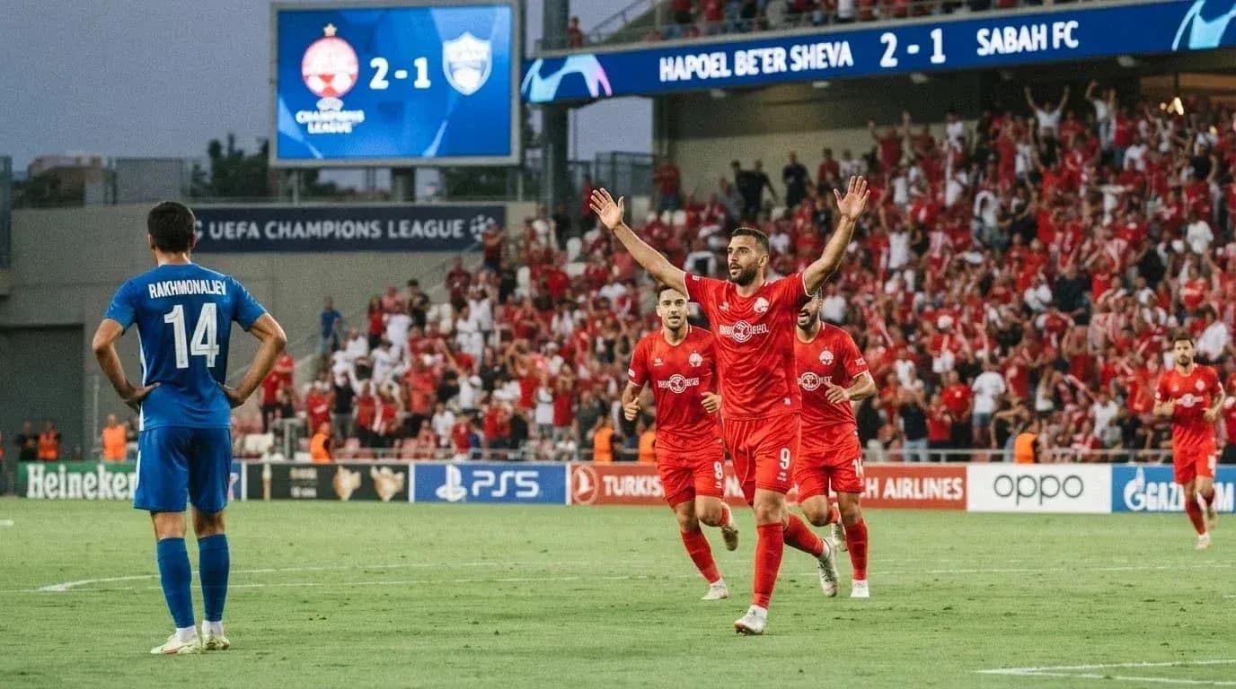 Celebración de jugadores de Hapoel Beer Sheva Celebración de jugadores de Hapoel Beer Sheva