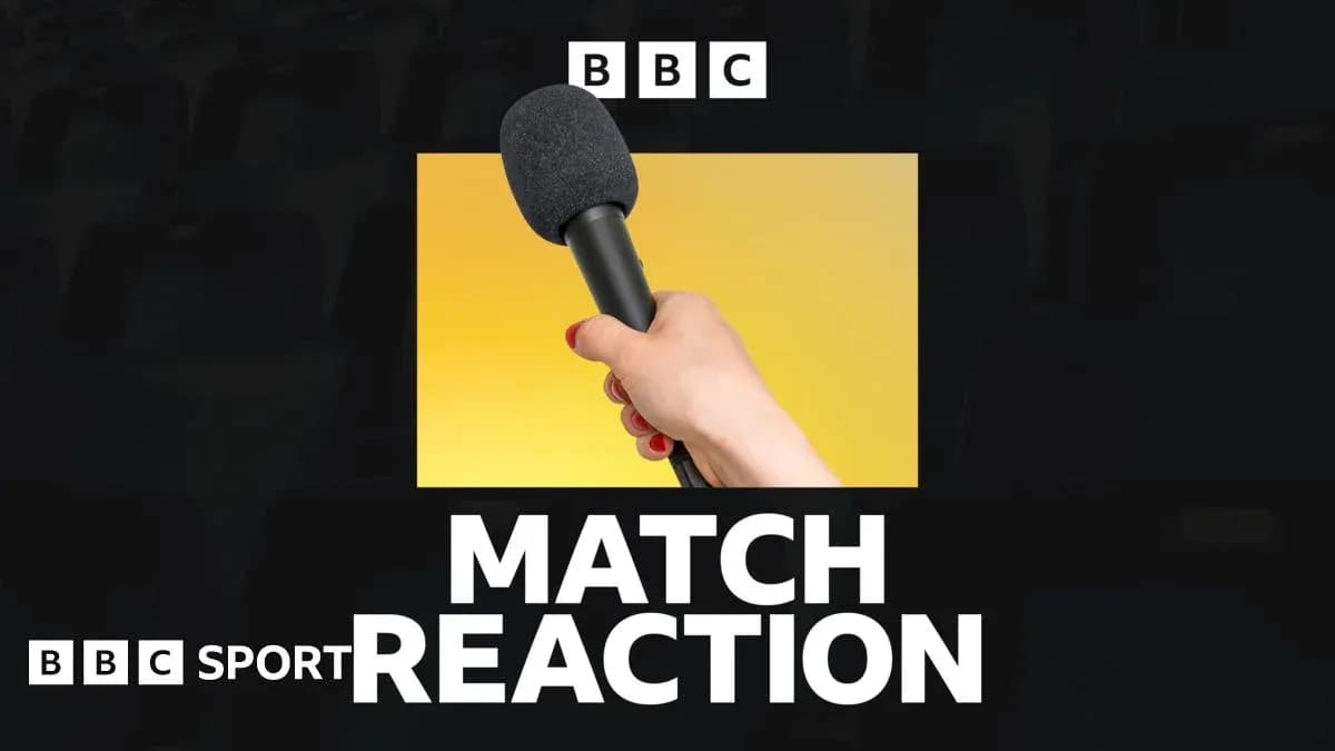 Mic in hand with text 'MATCH REACTION' Mic in hand with text 'MATCH REACTION'