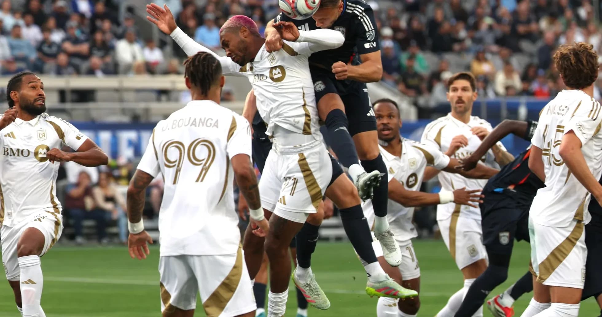 Jugadores de Los Ángeles FC en acción Jugadores de Los Ángeles FC en acción
