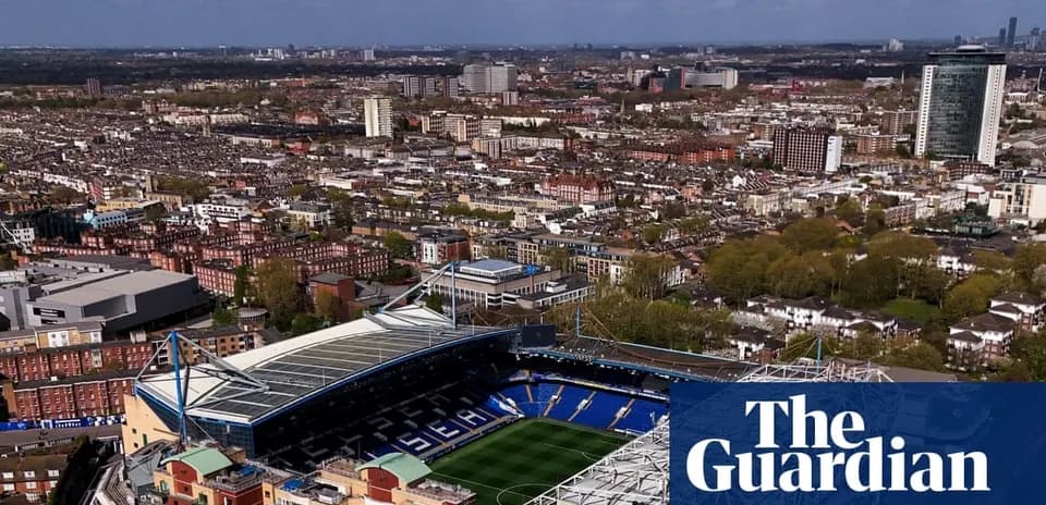 Vista aérea del estadio Stamford Bridge y alrededores Vista aérea del estadio Stamford Bridge y alrededores