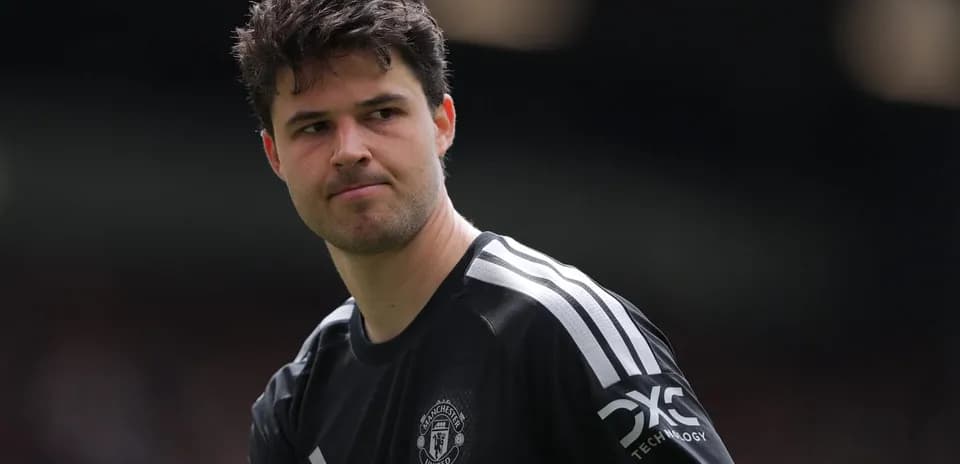Portero de Manchester United en el campo Portero de Manchester United en el campo