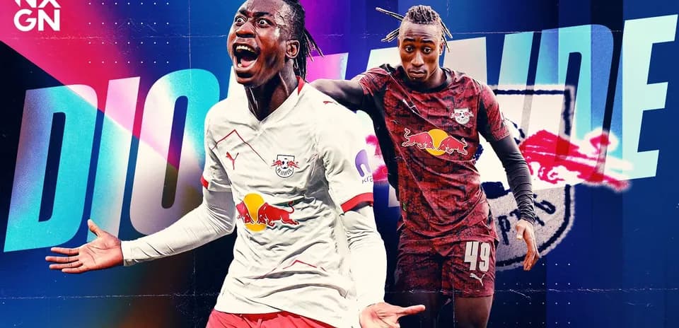 Duo de jugadores de RB Leipzig en acción Duo de jugadores de RB Leipzig en acción