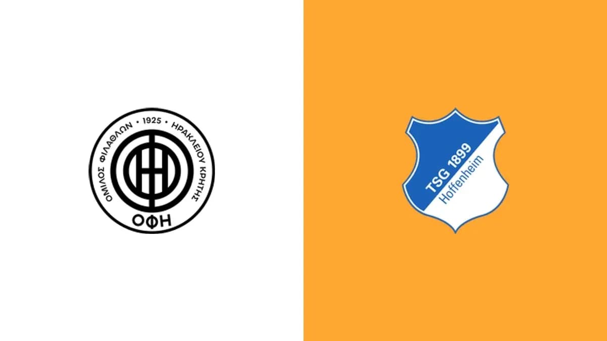 Logos de OFI Creta y TSG 1899 Hoffenheim Logos de OFI Creta y TSG 1899 Hoffenheim