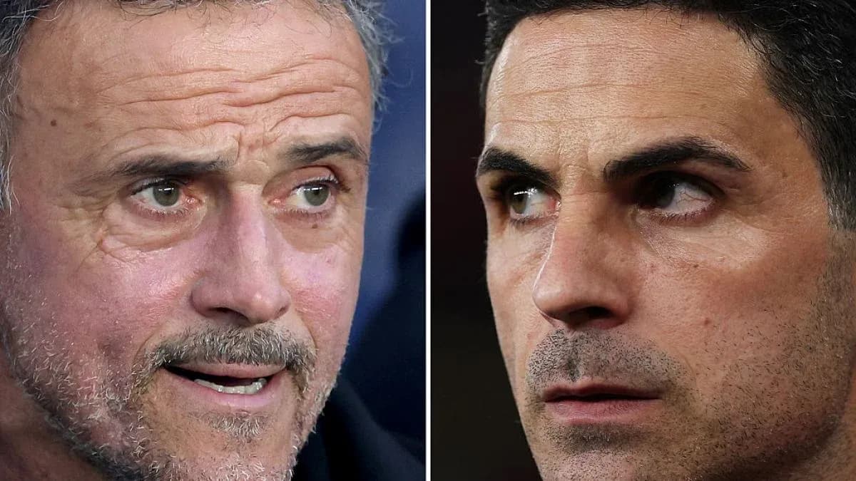 Luis Enrique y Mikel Arteta en primer plano Luis Enrique y Mikel Arteta en primer plano