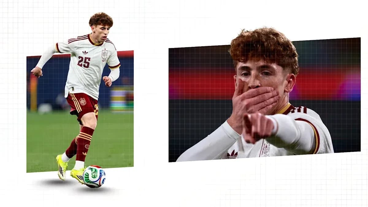 Jugador de España corriendo y señalando durante el partido Jugador de España corriendo y señalando durante el partido