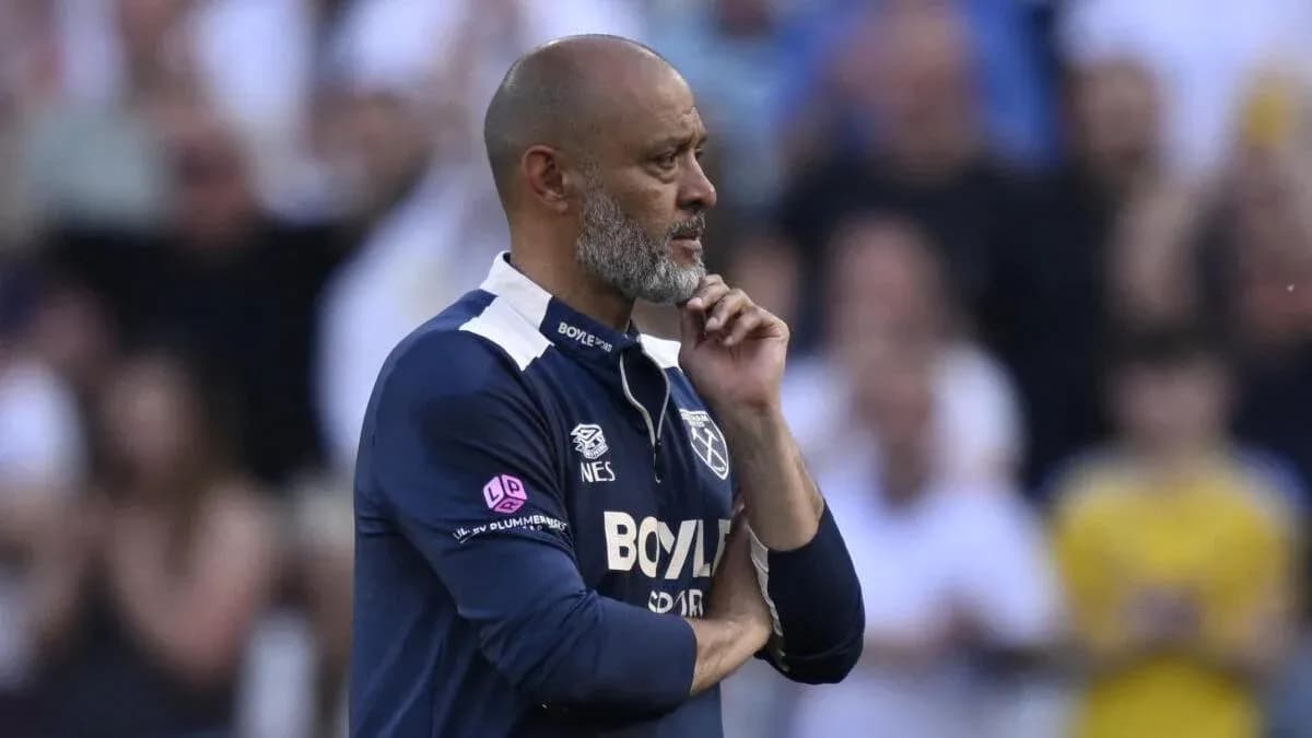 Entrenador observando el partido desde la línea lateral Entrenador observando el partido desde la línea lateral
