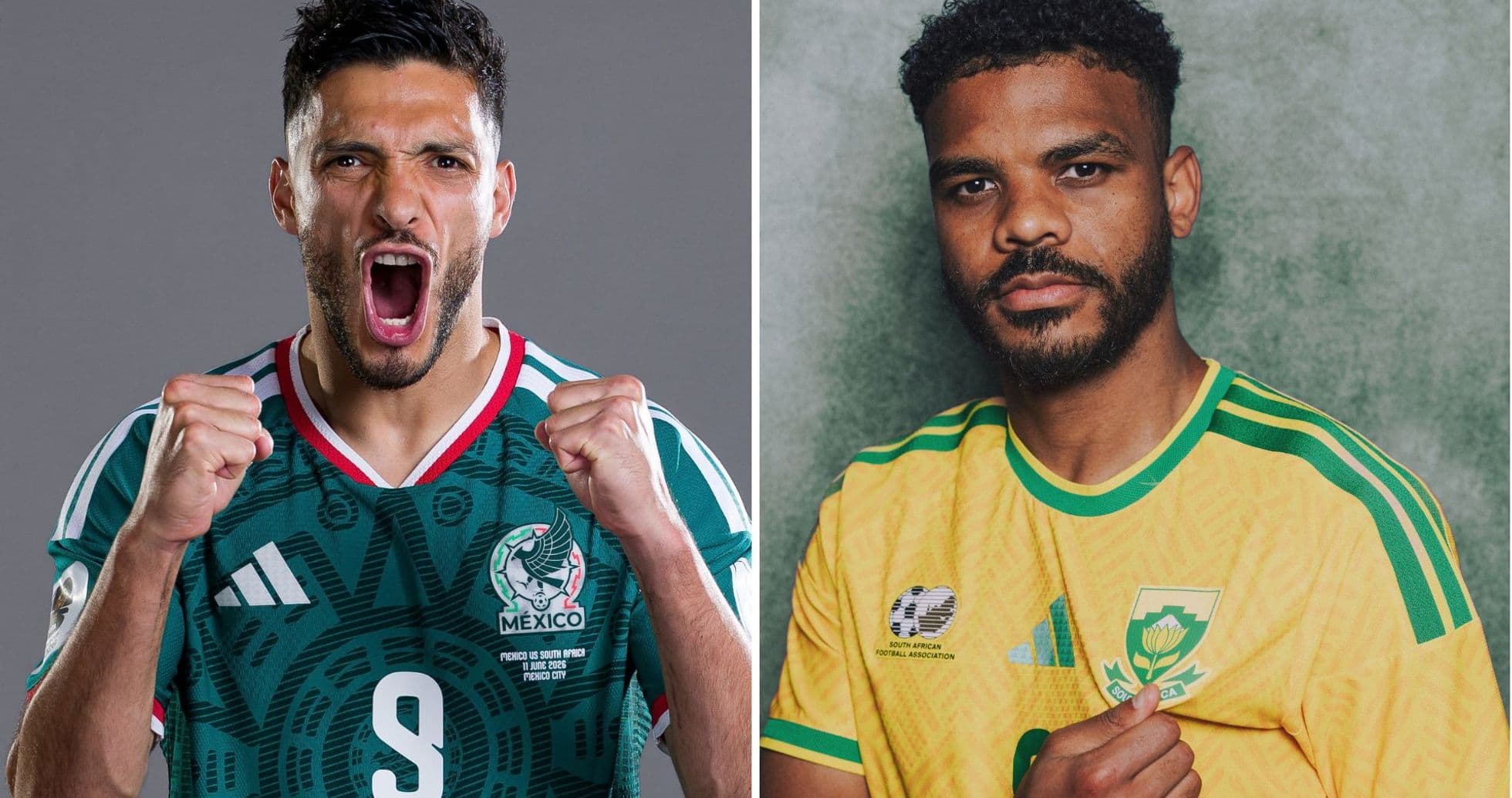 Jugadores de México y Sudáfrica en el Mundial Jugadores de México y Sudáfrica en el Mundial