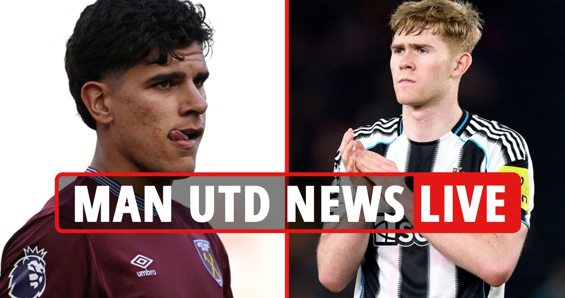 Jugadores de West Ham y Newcastle en acción Jugadores de West Ham y Newcastle en acción