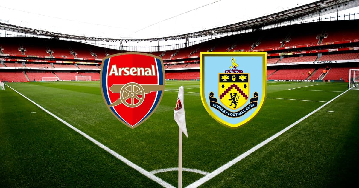 Estadio de Arsenal con logotipos de Arsenal y Burnley Estadio de Arsenal con logotipos de Arsenal y Burnley