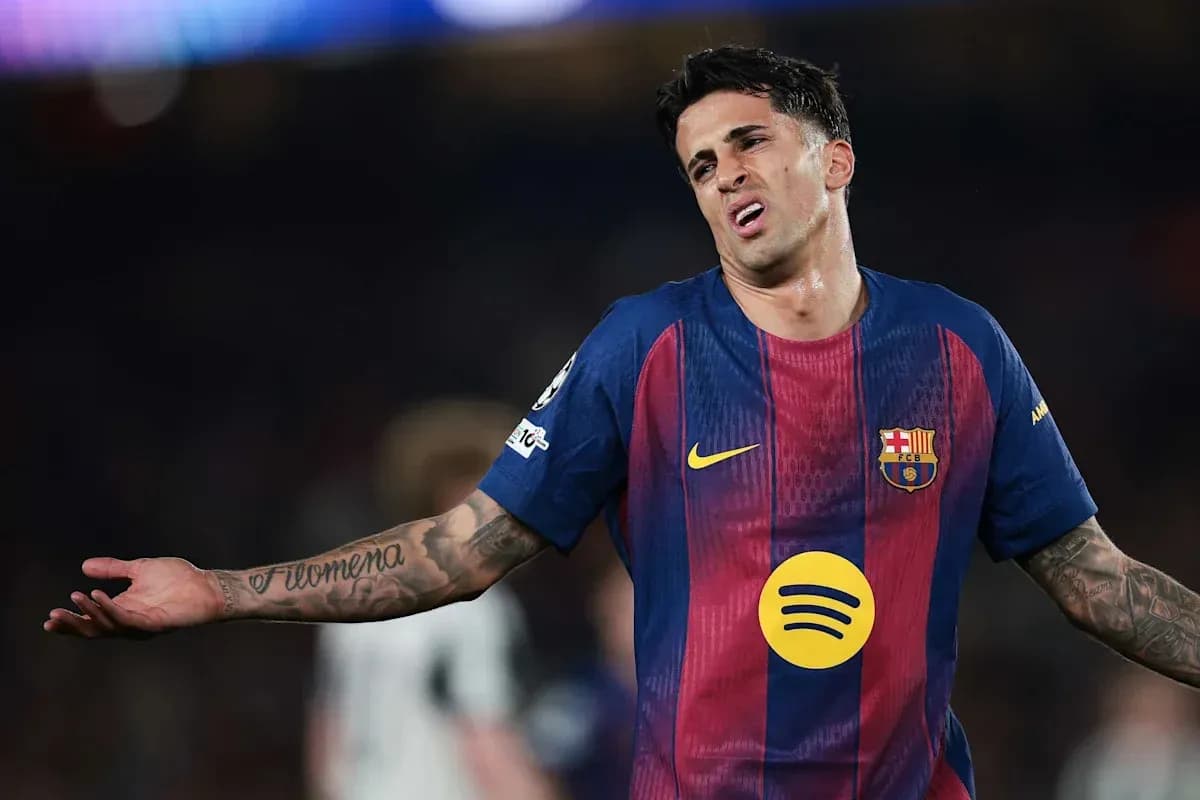 Jugador de Barcelona gesticulando durante un partido Jugador de Barcelona gesticulando durante un partido