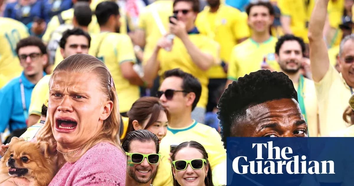 A fan crying with a dog among cheering crowd A fan crying with a dog among cheering crowd