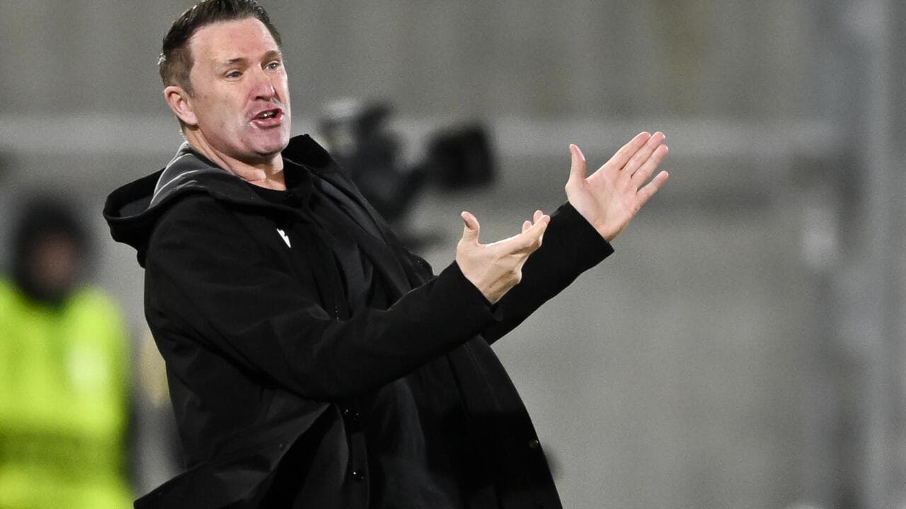 Entrenador gesticulando durante un partido de fútbol Entrenador gesticulando durante un partido de fútbol