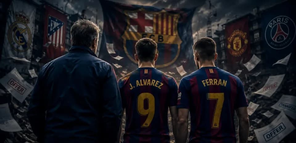 Jugadores de Barcelona de espaldas con camisetas Jugadores de Barcelona de espaldas con camisetas