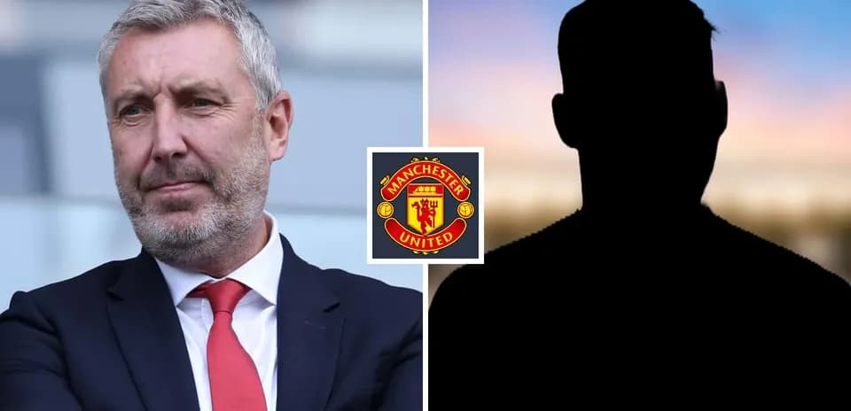 Entrenador con logo de Manchester United y silueta Entrenador con logo de Manchester United y silueta