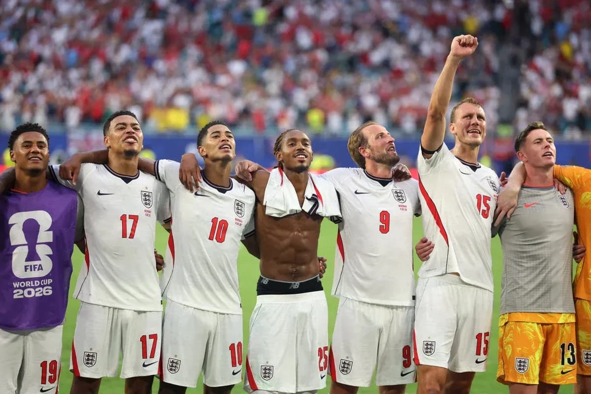 Jugadores de Inglaterra celebrando tras un partido Jugadores de Inglaterra celebrando tras un partido