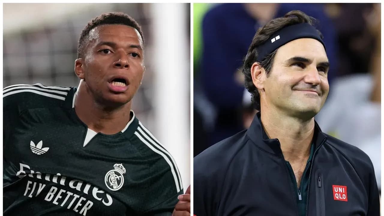 Kylian Mbappé y Roger Federer en eventos deportivos Kylian Mbappé y Roger Federer en eventos deportivos