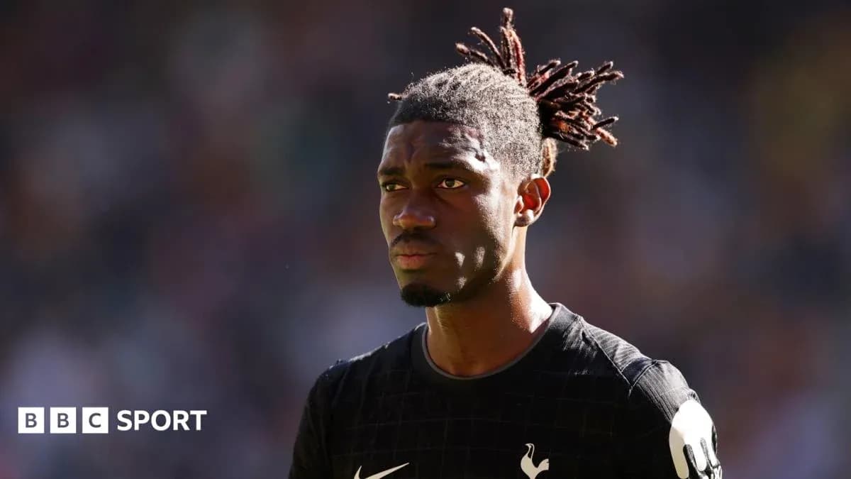 Jugador de Tottenham en el campo durante el partido Jugador de Tottenham en el campo durante el partido
