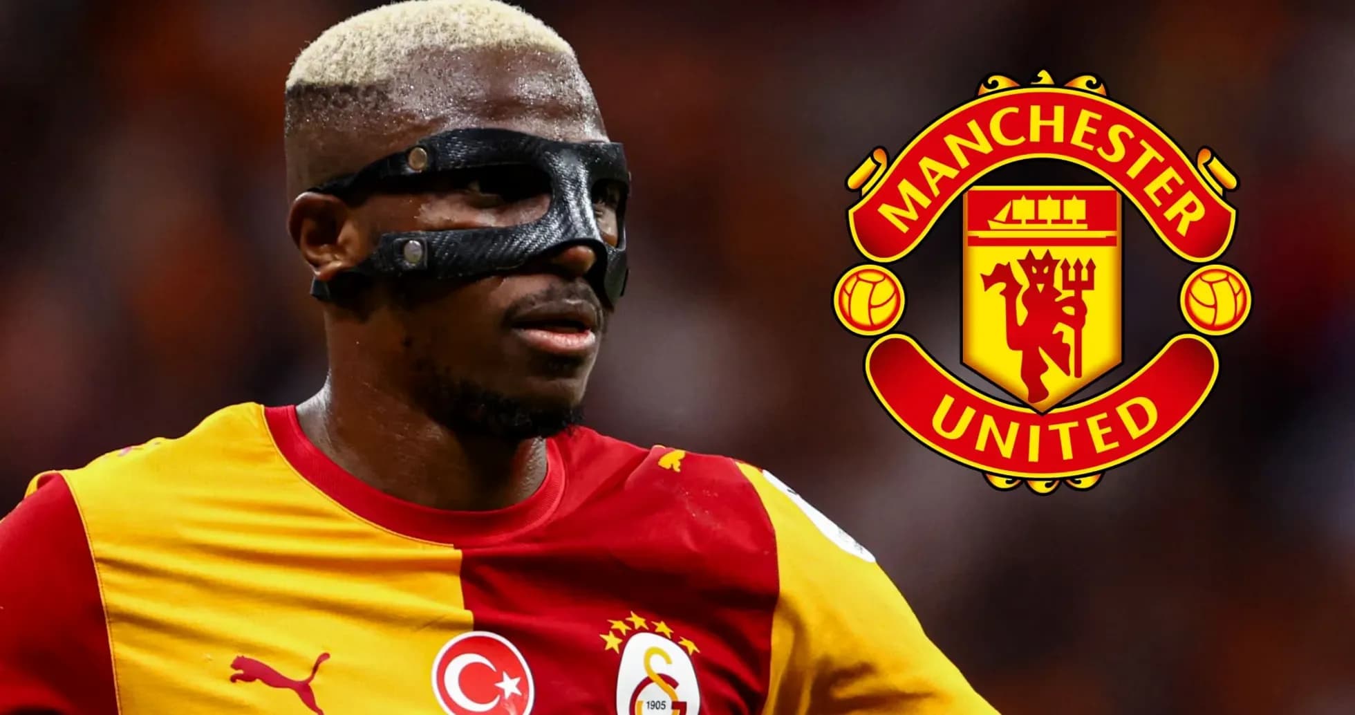 Jugador de Galatasaray con máscara durante el partido Jugador de Galatasaray con máscara durante el partido