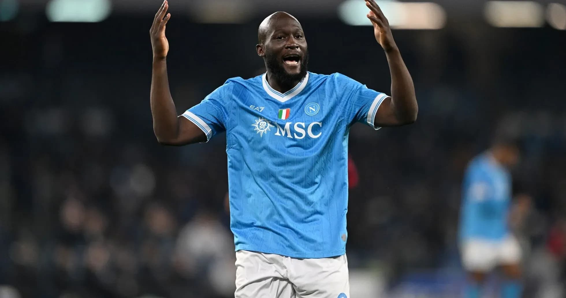 Jugador de Napoli celebrando durante un partido Jugador de Napoli celebrando durante un partido